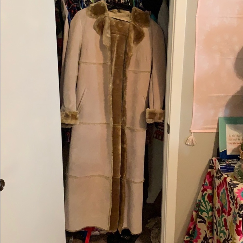 Western leather jacket with Sherpa lining.